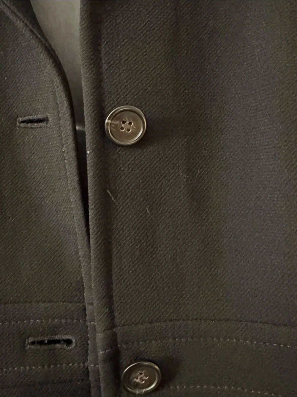 J CREW Black Wool Blend Single-Breasted Coat